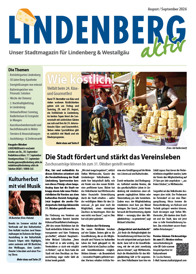 Lindenberg aktiv Aktuelle Ausgabe Titelseite